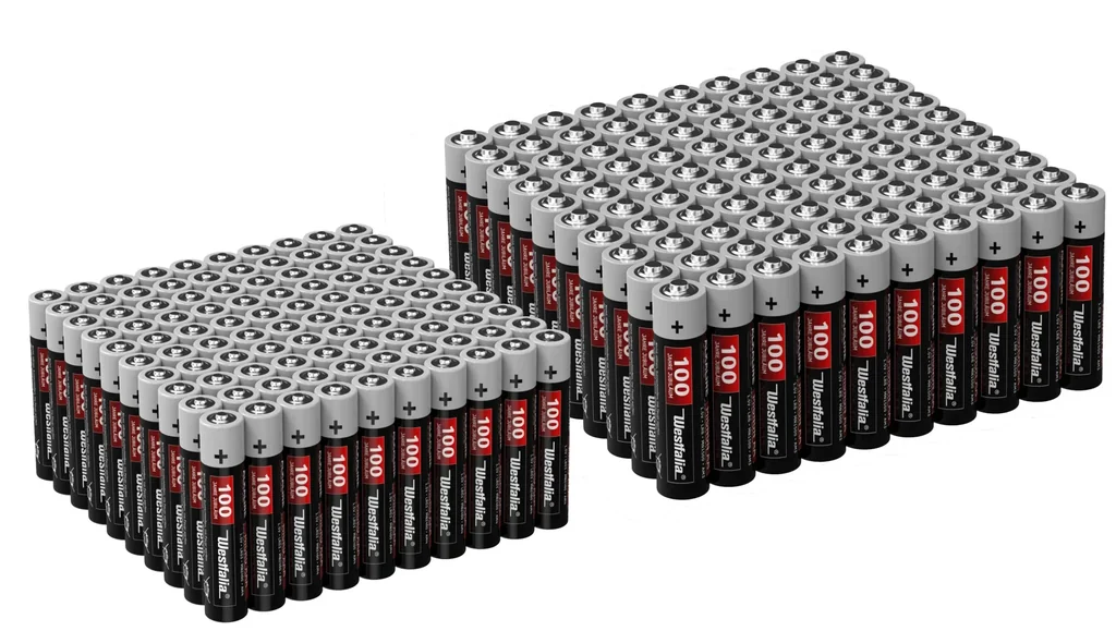 Red-Alkaline Mignon (AA) Batterien - 100 Stück