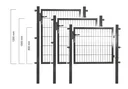Gartentor für Doppelstabmatte anthrazit, einflügelig - 80 cm hoch - 100 cm breit