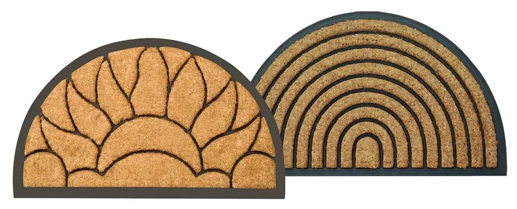 Kokos Kombi Matte RINGE, 75 x 45 x 2,2 cm, halbrund