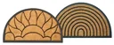 Kokos Kombi Matte RINGE, 75 x 45 x 2,2 cm, halbrund