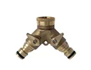 Wasserverteiler 2 Wege für 1/2' + 3/4' / Wasserhahnanschluss /Wasserhahnstecker