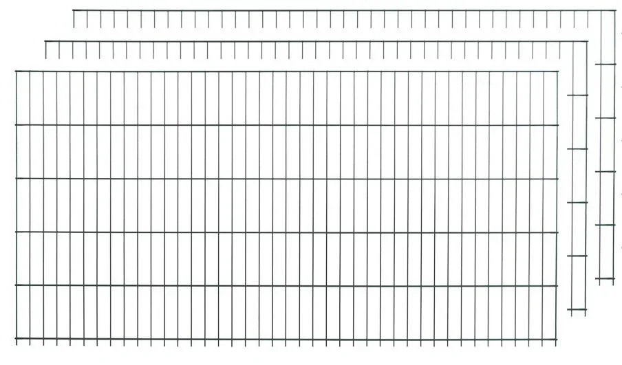 Doppelstabmattenset grün 3 Stück  a 83cm x 200cm