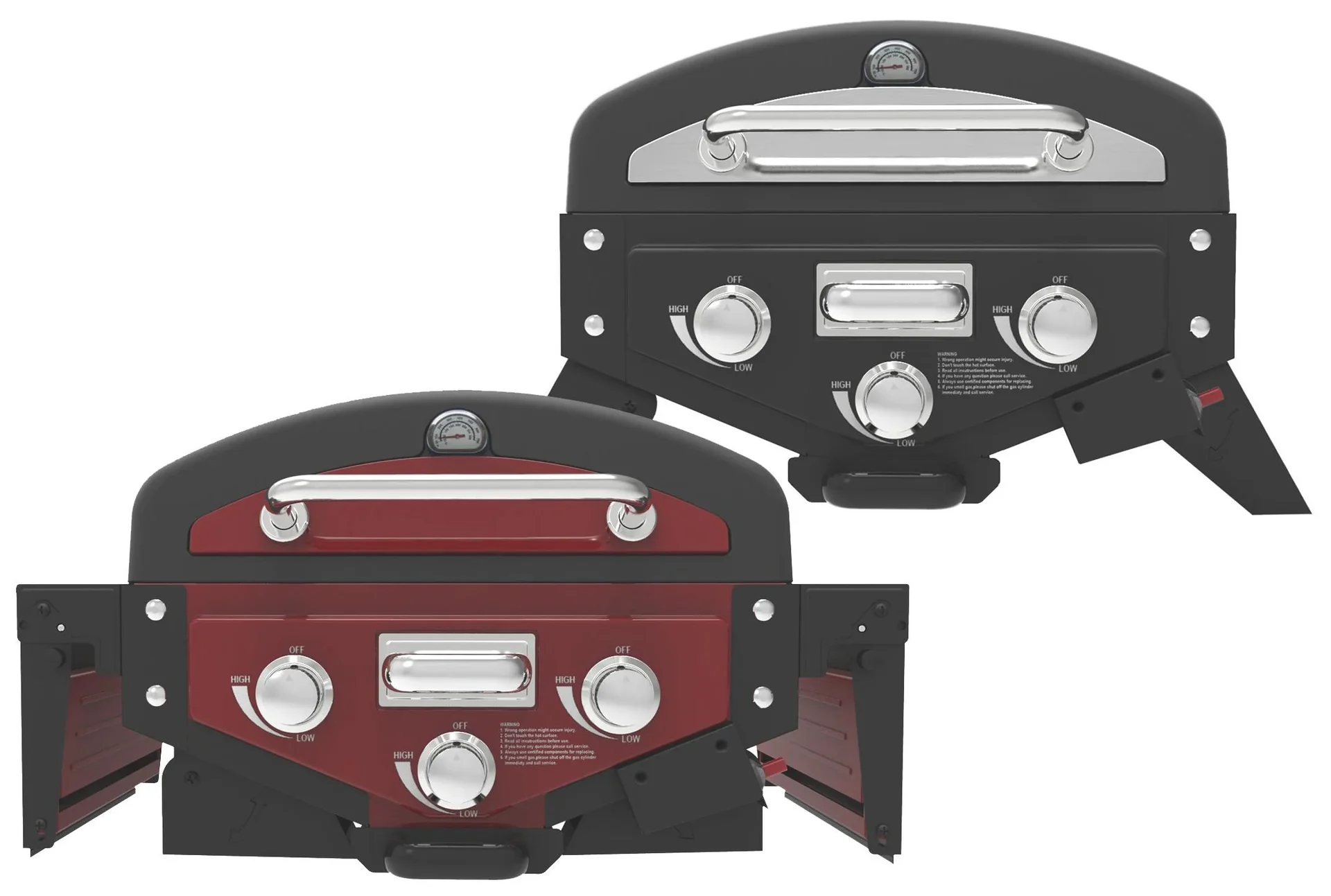 Tischgasgrill-Smoker "DALLAS" schwarz