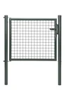 Wellengitter-Einzeltor mit Zubehör, anthrazit-metallic, Breite 100 cm, Höhe 125 cm