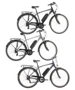 Herren Trekking E-Bike, 28 Zoll, Rahmenhöhe 50 cm, 7-Gang Kettenschaltung, blaugrau, Eifel