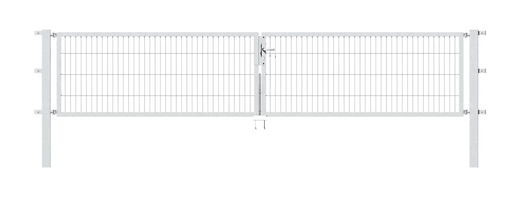 Doppeltor Flexo mit Zubehör, feuerverzinkt, Breite 400 cm, Höhe 120 cm, PF: 80x80 cm