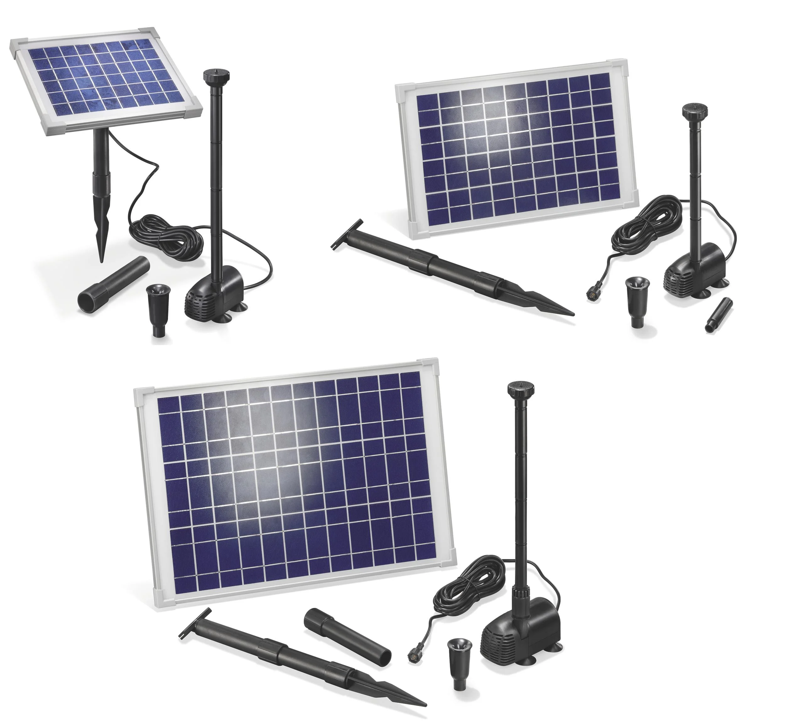 Solarpumpensystem "Splash" mit 20 W Solarmodul, 1350 l/h, max. 190 cm