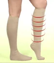 Stützkniestrümpfe Energy LYCRA, beige, Größe 39 - 42, 1 Paar