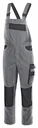 Latzhose EXTREME, grau-schwarz, Gr. S