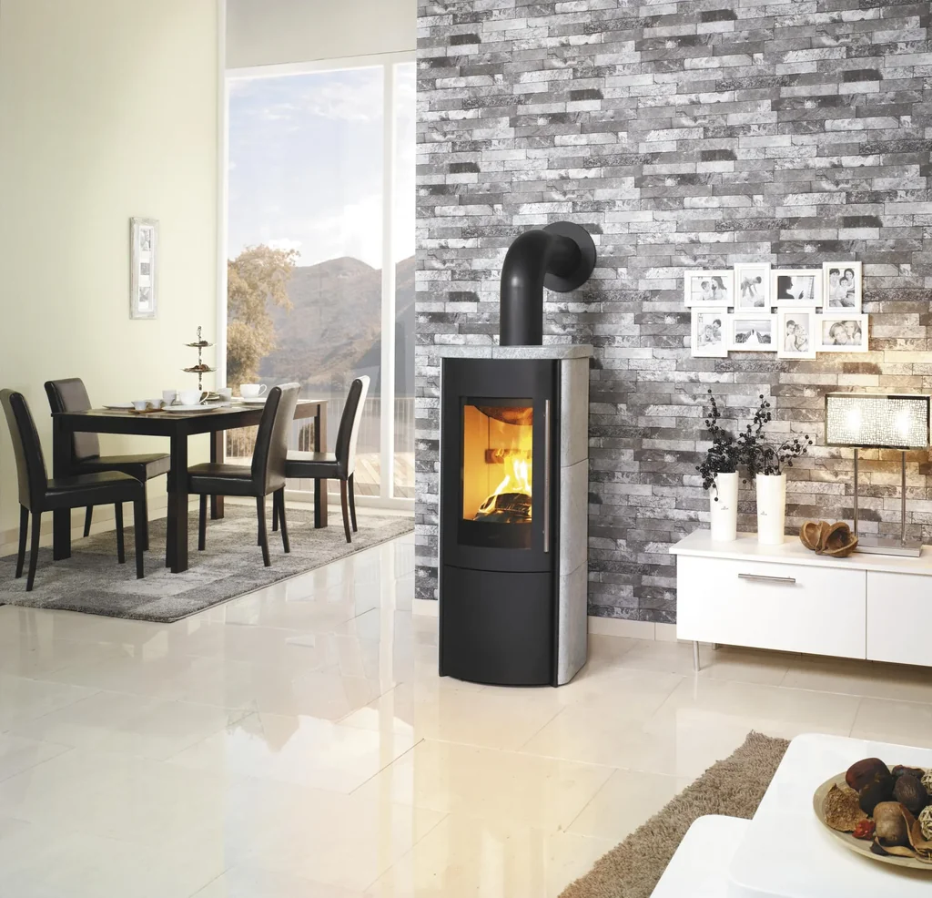 Kaminofen - Lova ECOplus RUA 6 kW - Kacheln meteor-schwarz