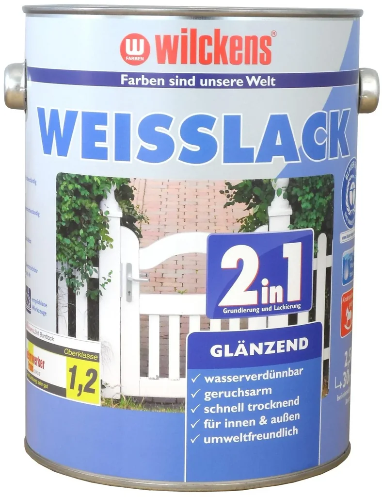 Weisslack 2in1 glänzend, 2500 ml