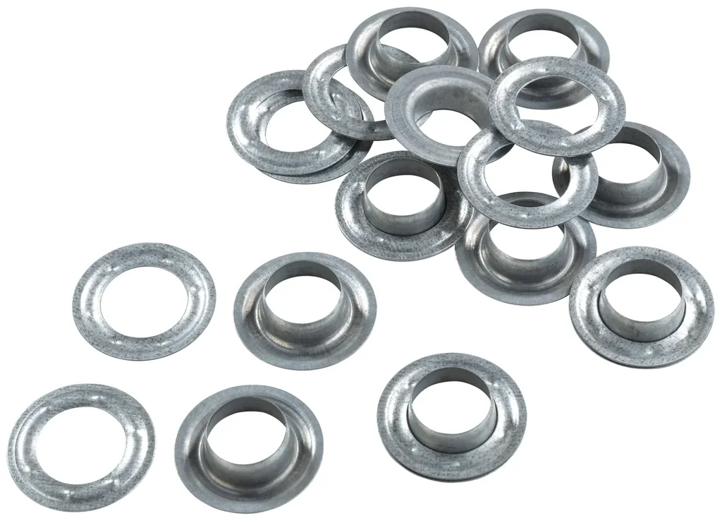 Ösen mit Scheiben, 18 mm, verzinkt, 10 Stück, zu 480095 Ösenzange XXL