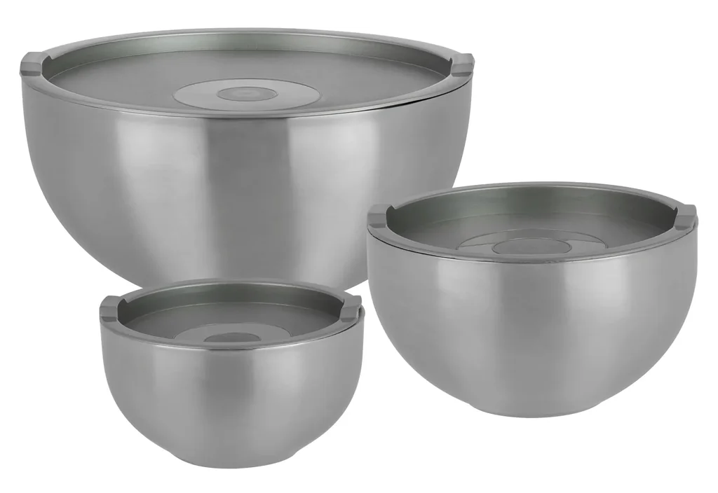Thermoschüssel Set, 6-teilig, je 1 Schüssel + Deckel 1,25, 2,5 + 4,2 l
