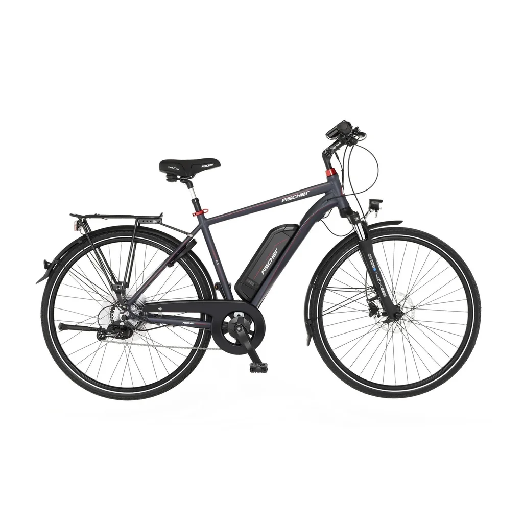 Herren E-Bike Trekking, 28 Zoll, Rahmengröße 50 cm, 8-Gang Kettenschaltung, anthrazit matt, VIATOR 2.0