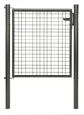 Wellengitter-Einzeltor , anthrazit-metallic, Breite 125 cm, Höhe 125 cm