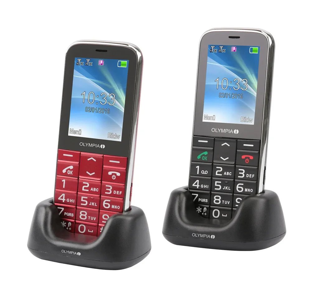 Großtasten Mobiltelefon Joy II in rot