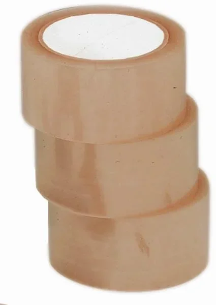 Poly Klebeband, 3 Rollen, braun
