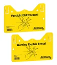 Warnschild hook - in DE/EN 2-seitig bedruckt 5er Set