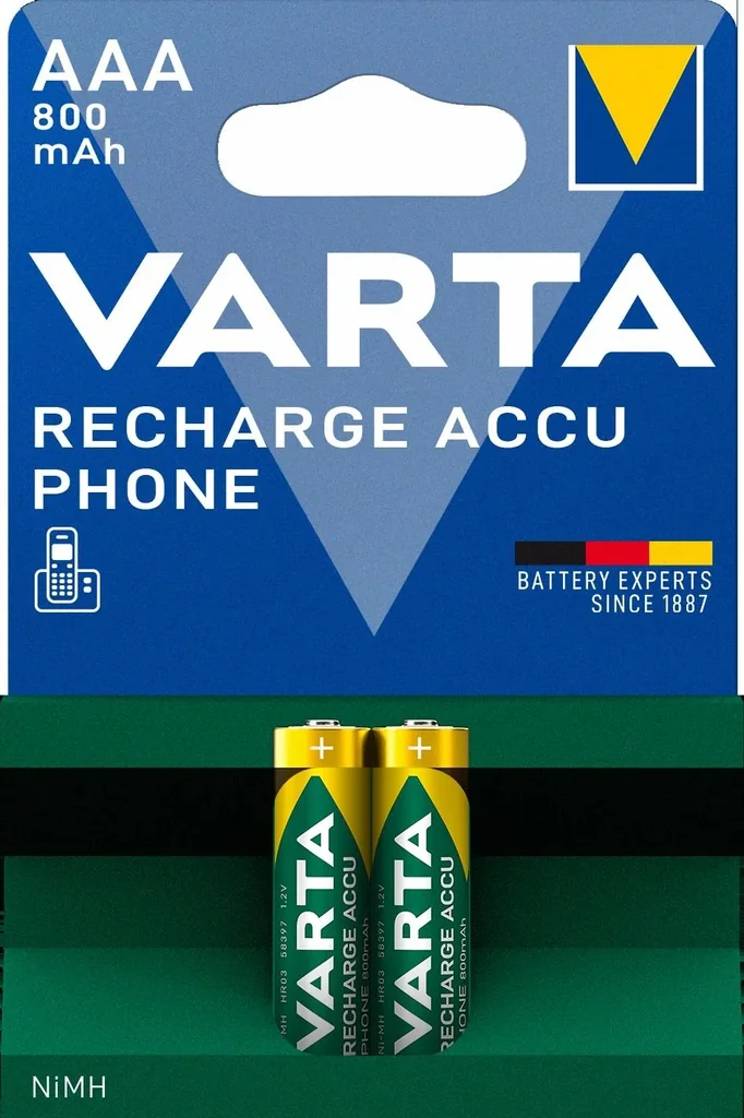 RECHARGE Phone NiMH Micro (AAA) Akku mit 800mAh - 2 Stück