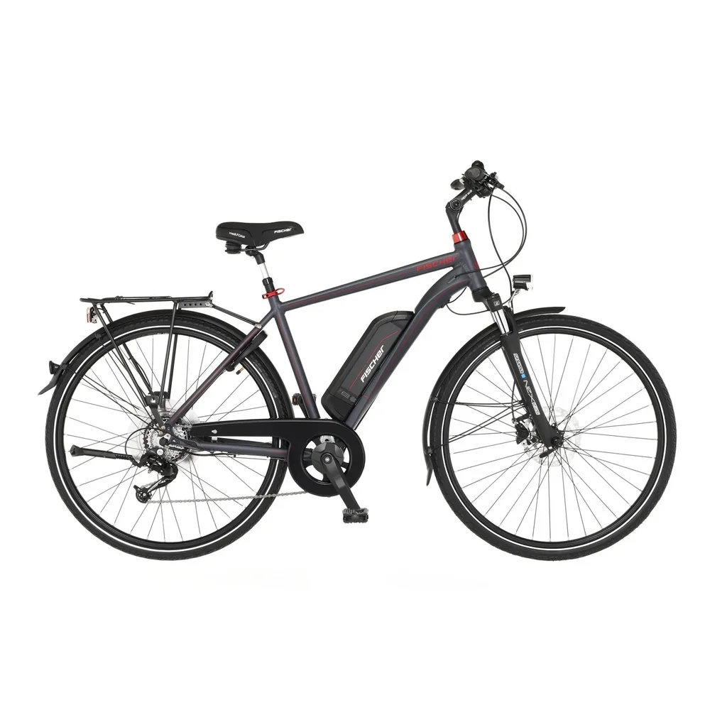 Herren E-Bike Trekking, 28 Zoll Rahmengröße 50cm, 8-Gang Kettenschaltung, anthrazit matt, VIATOR 1.0