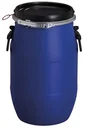 Kunststoff Fass mit Deckel, Spannring und Tragegriffen, PE, 60 l
