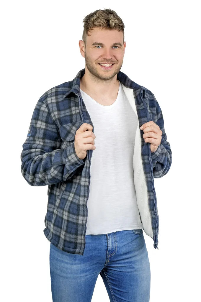 Holzfällerhemd, blau/grau kariert, Gr.2XL