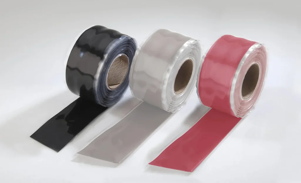 Silikonband, transparent-milchig, 25 mm breit, 3 m lang