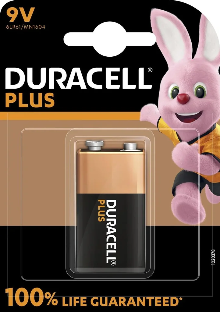 Duracell - Plus Alkaline-Batterie 9 V E-block 6LR61 MN1604 - 1 Stück