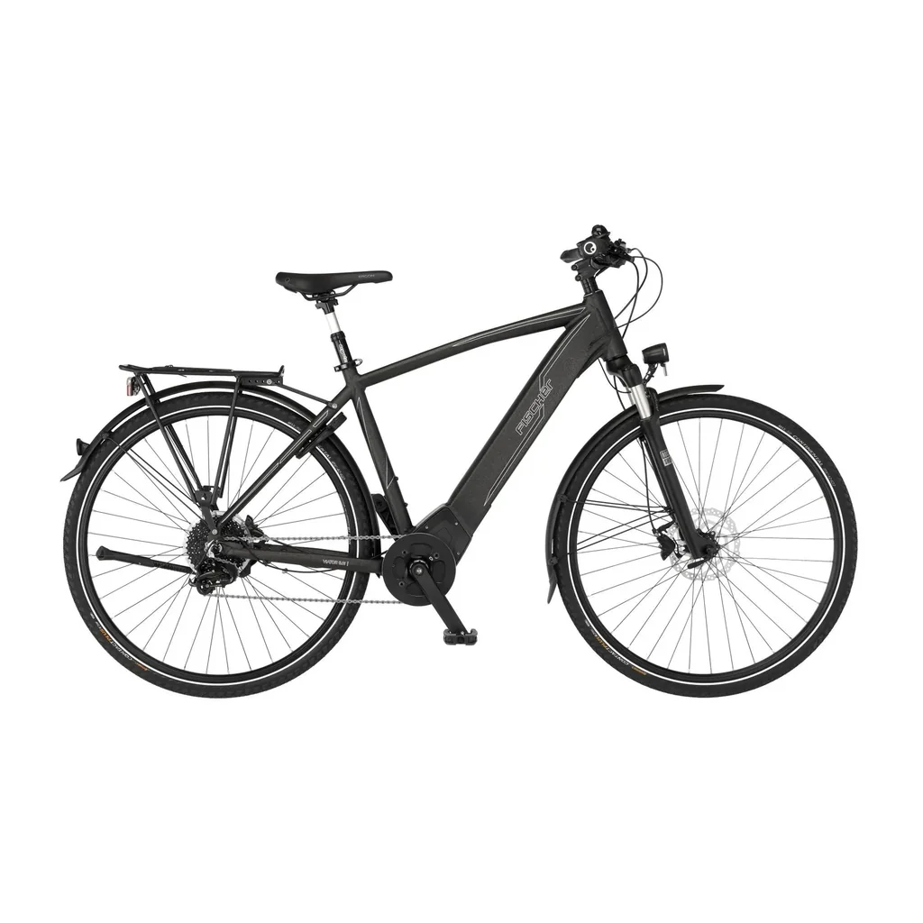 Herren E-Bike Trekking, 28 Zoll, Rahmengröße 55cm, 10-Gang Kettenschaltung, graphit metallic matt, VIATOR 6.0i