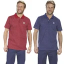 Poloshirt geknöpft, rot-gestreift, Gr.L