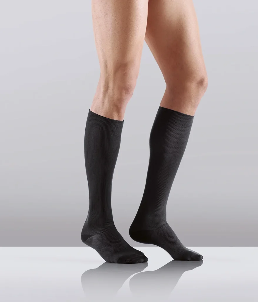 Travel-Stützstrümpfe, Mikrofaser, 2er, Größe M (39-41), Schwarz