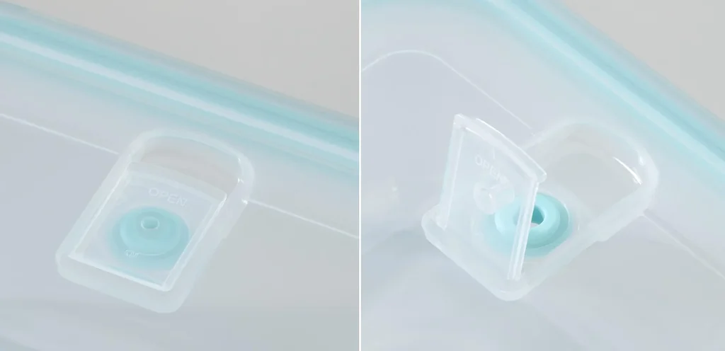 Glas-Frischhaltedosen-Set mit Click-Deckel, 4-teilig, 1500/ 2600 ml, Transparent/ Mintgrün