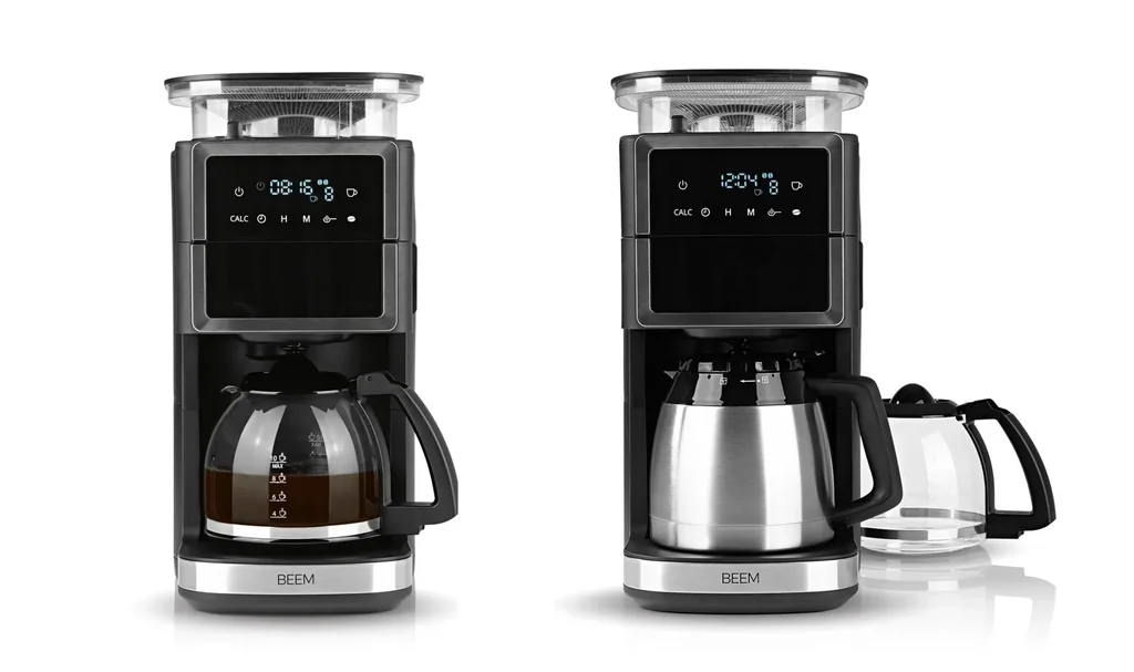 Kaffeemaschine mit Kegel-Mahlwerk "Fresh-Aroma-Perfect III Duo" mit 1,25 l Glaskanne und 1,25 l Thermokanne
