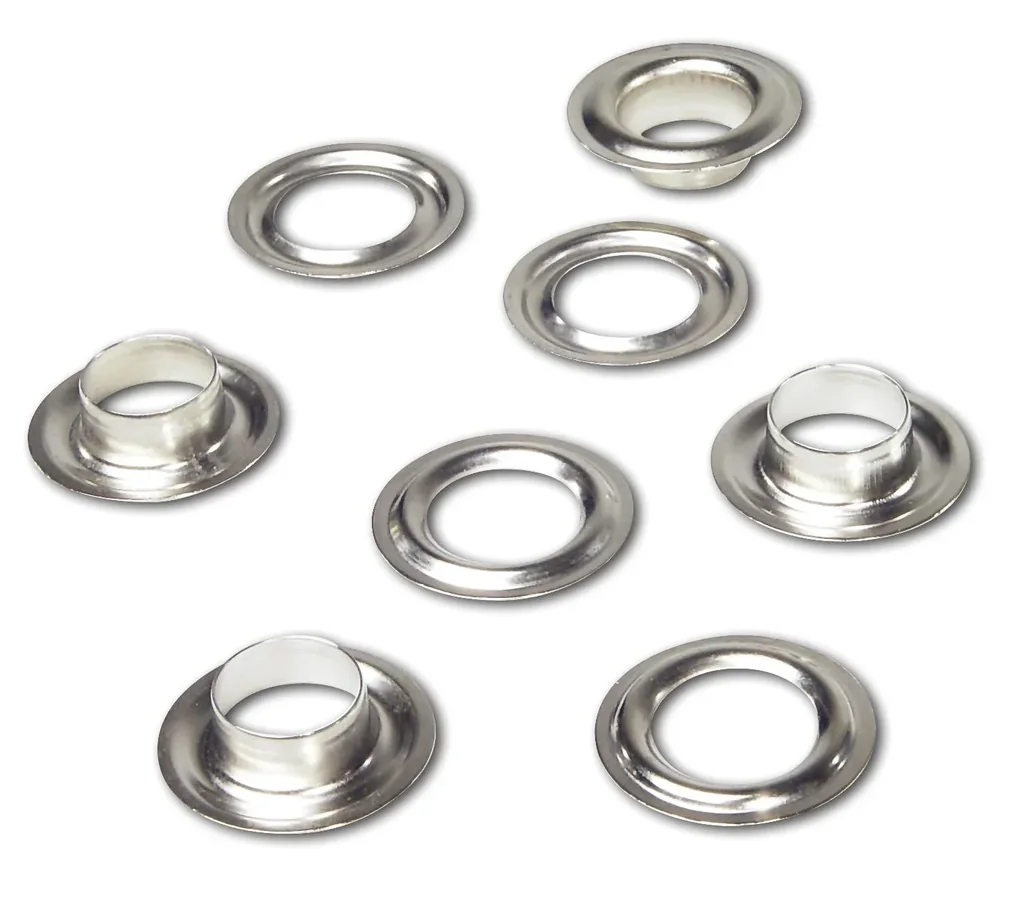Ösen 12,5 mm, Messing - vernickelt 15 Stück