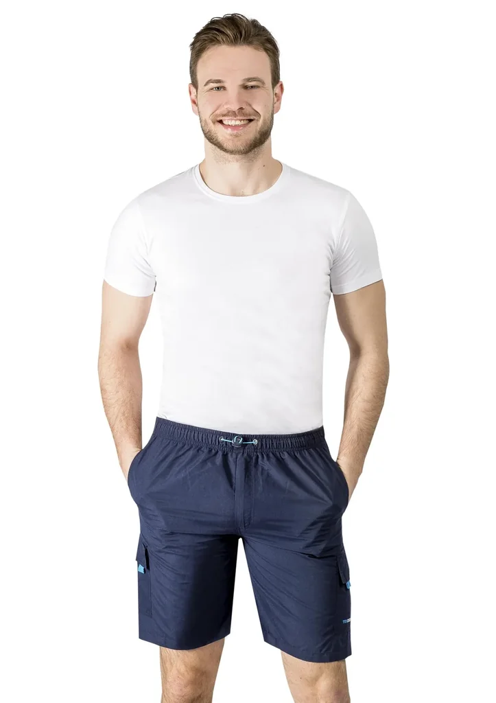 Cargoshort mit Gummizug, Farbe marine, Gr.M