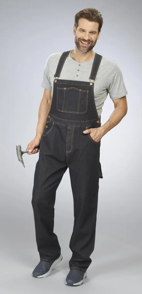 Stretchlatzjeans, Farbe schwarz, Gr.48
