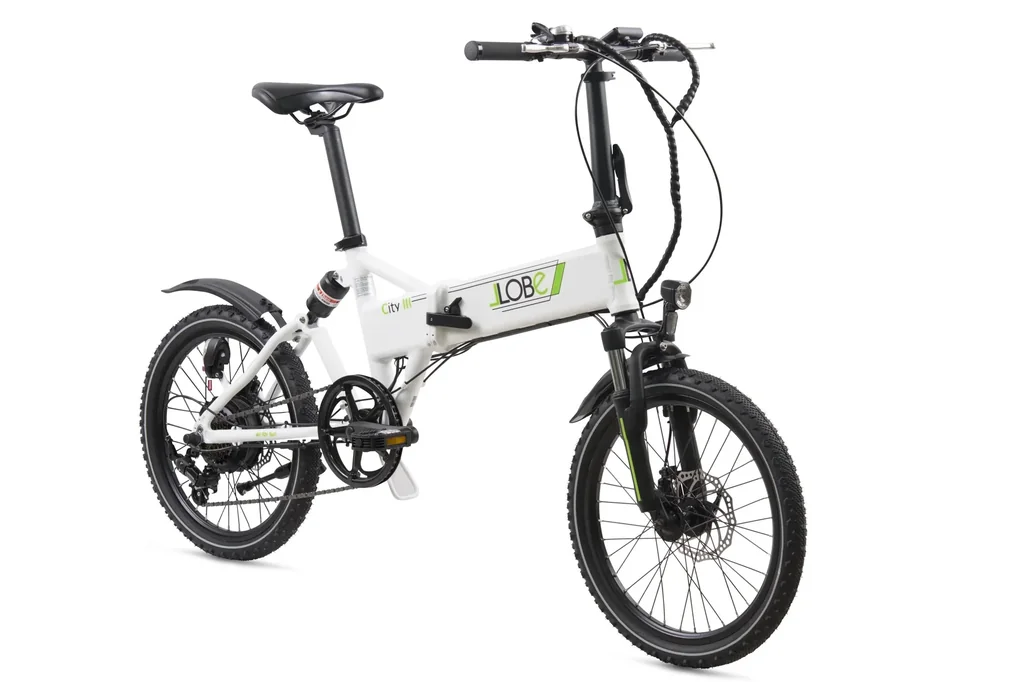 Alu E-Bike Faltrad 20 Zoll, Rahmenhöhe 37 cm, 7-Gang Kettenschaltung, grau „City III“