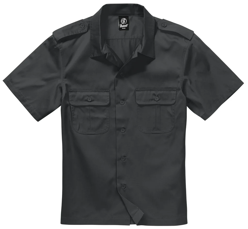 US Hemd, Halbarm, Farbe schwarz, Gr.6XL