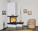 Heizkamin Nebraska Bank rechts Zeitbrand 4-8 kW royal-black/natur
