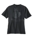 T-Shirt mit Rundhals und Frontdruck, Farbe anthrazit/schwarz, Gr.M