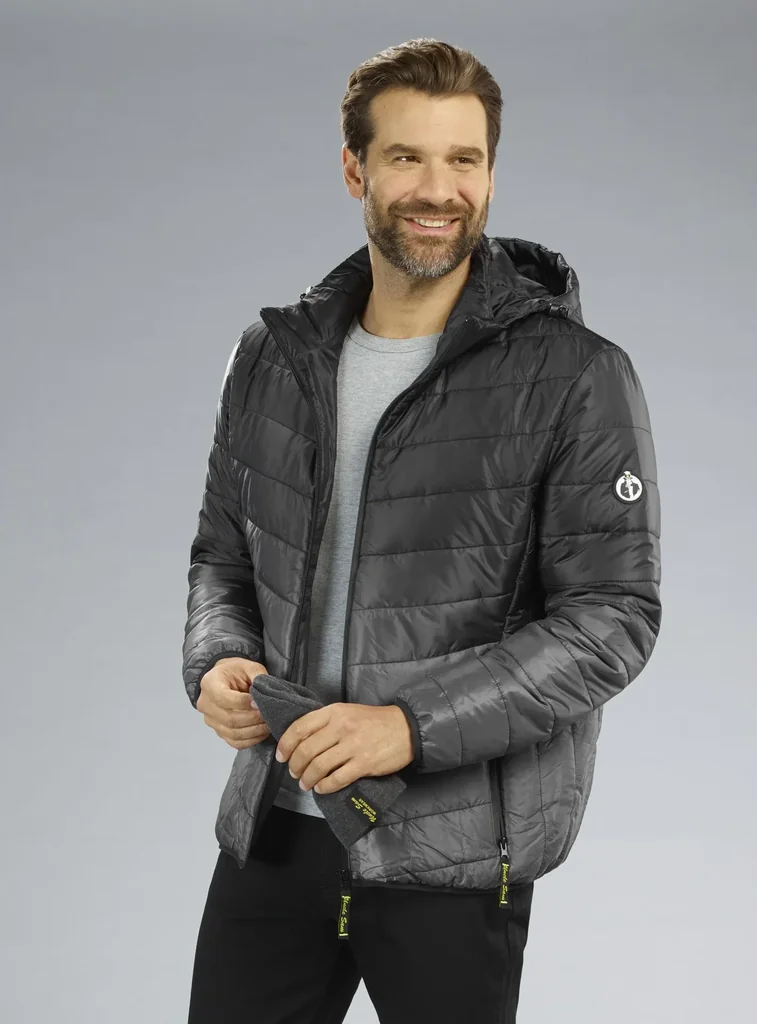 Steppjacke, Farbe schwarz/grau, Gr.2XL