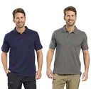 Poloshirt geknöpft, Farbe marine melange, Gr.M