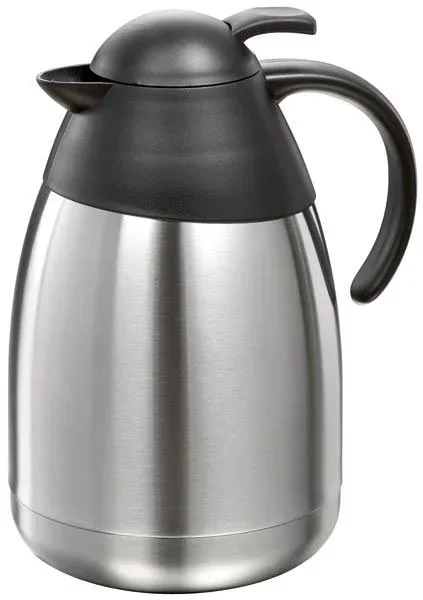 Edelstahl Isolierkannen, 1 Liter, Höhe mit Deckel 21 cm, ohne Deckel 17,5 cm