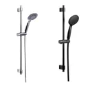 Brauseset Young Schwarz, Länge Stange: 66 cm