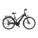 Damen E-Bike Trekking, 28 Zoll, Rahmengröße 44 cm, 9-Gang Kettenschaltung, schwarz matt, VIATOR 4.1i