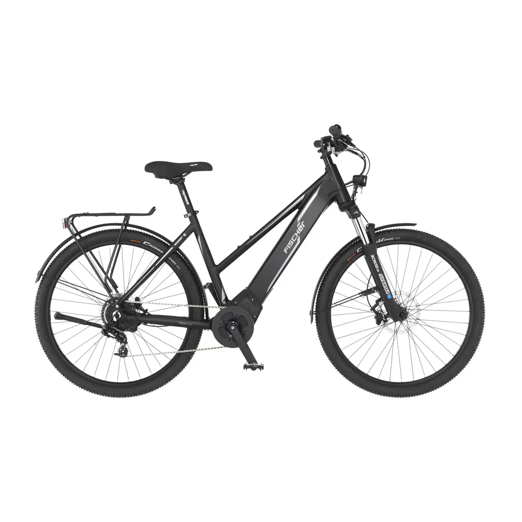 Damen E-Bike ATB, 27,5 Zoll, Rahmengröße 49cm, 10-Gang Kettenschaltung, schwarz matt, TERRA 5.0i