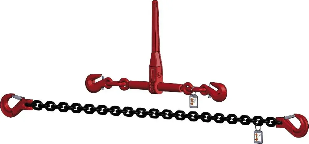 Zurrkette GK8, 2-teilig, 6 mm, zulässige Zugkraft 2200 daN