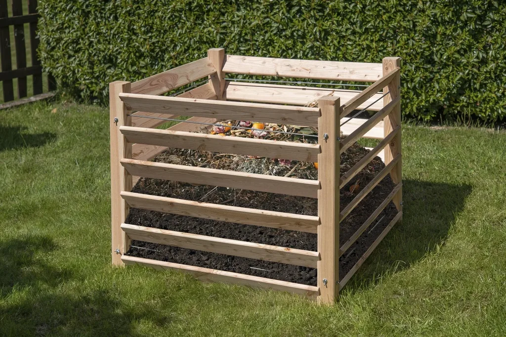 Komposter Lärchenholz, 100 x 100 x 80 cm