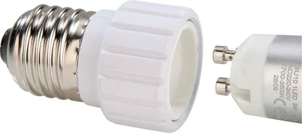 Adapter E27 auf GU10 Sockel, 3 Stück
