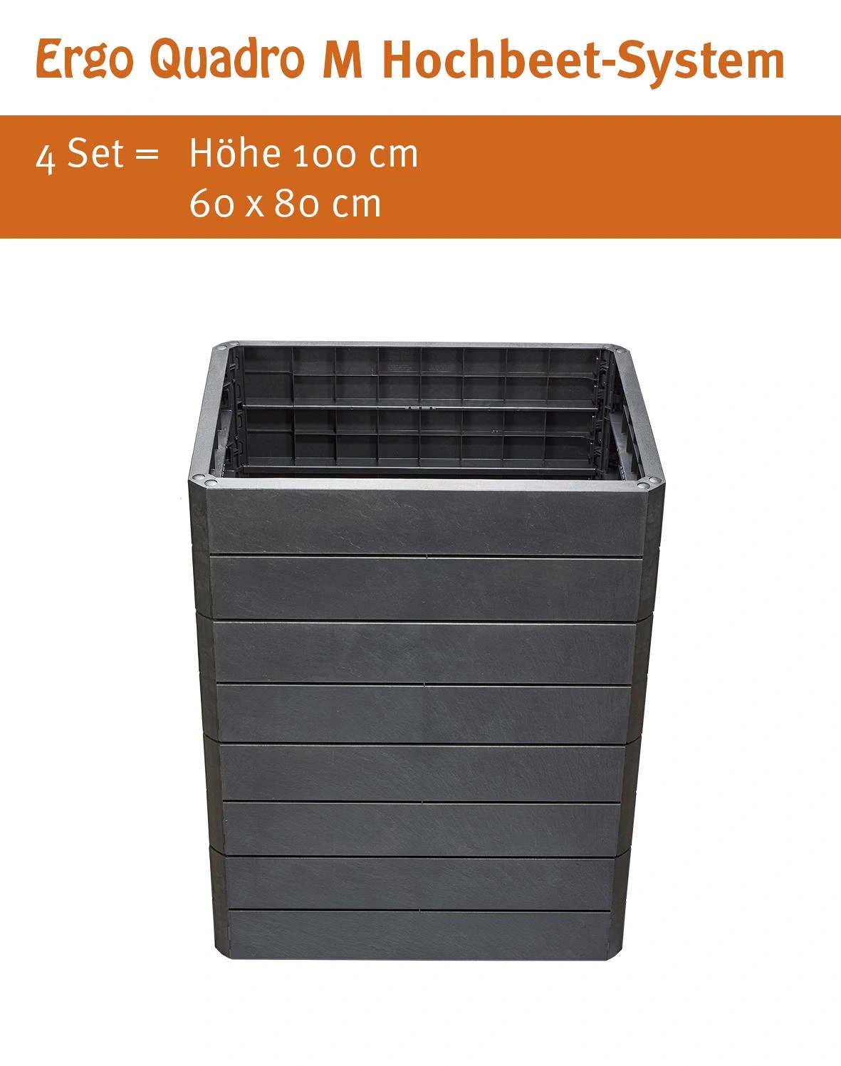 Hochbeet-System Stone "Ergo Quadro", Größe M